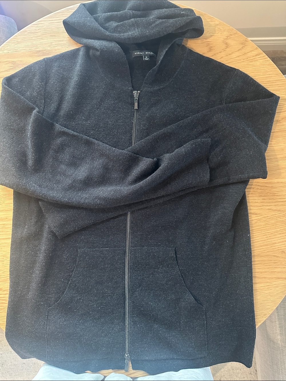 Robert Barakett Men's dark grey Zip-Up Hoodie Sweater